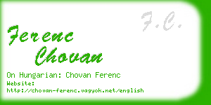 ferenc chovan business card